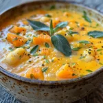 A Bowl of Butternut Squash Gnocchi Soup