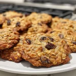 A Plate of Fresh Oatmeal Raisin Cookies