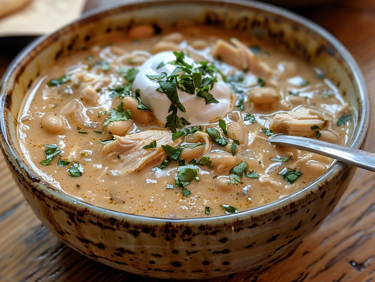 Bowl of White Chicken Chili