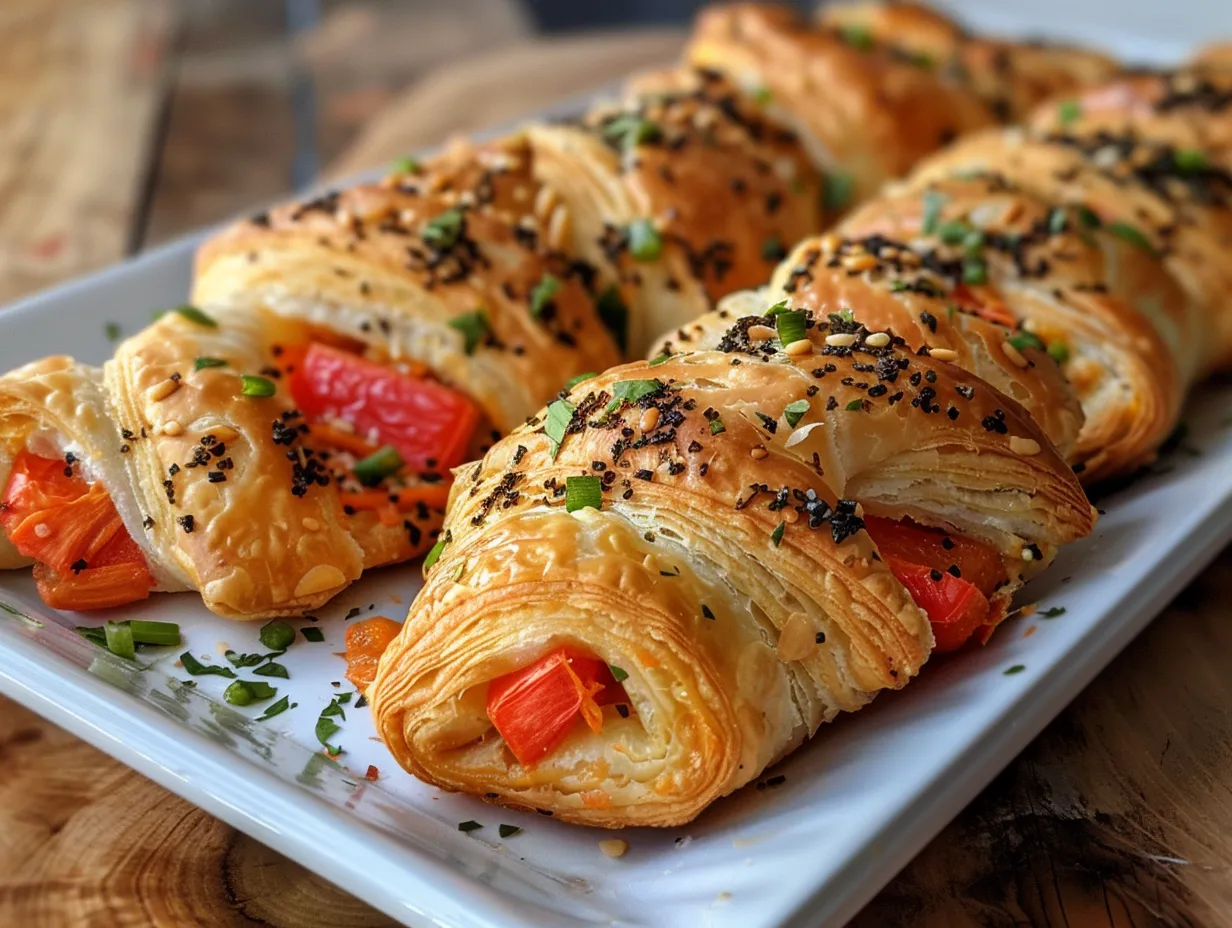Cheesy Veggie Crescent Bites Platter