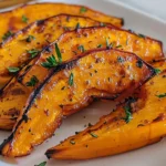 Crispy Air Fryer Butternut Squash plated