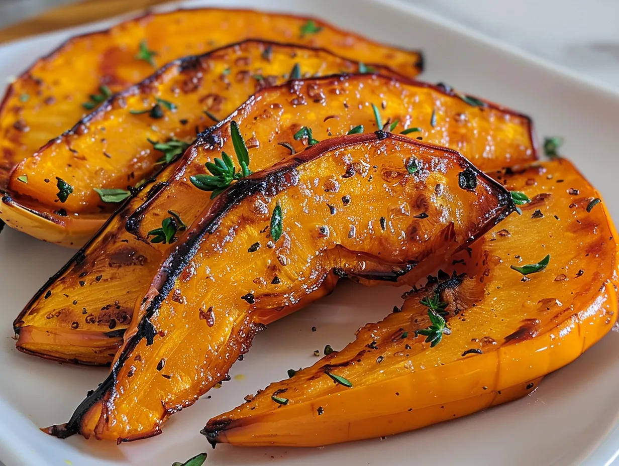 Crispy Air Fryer Butternut Squash plated