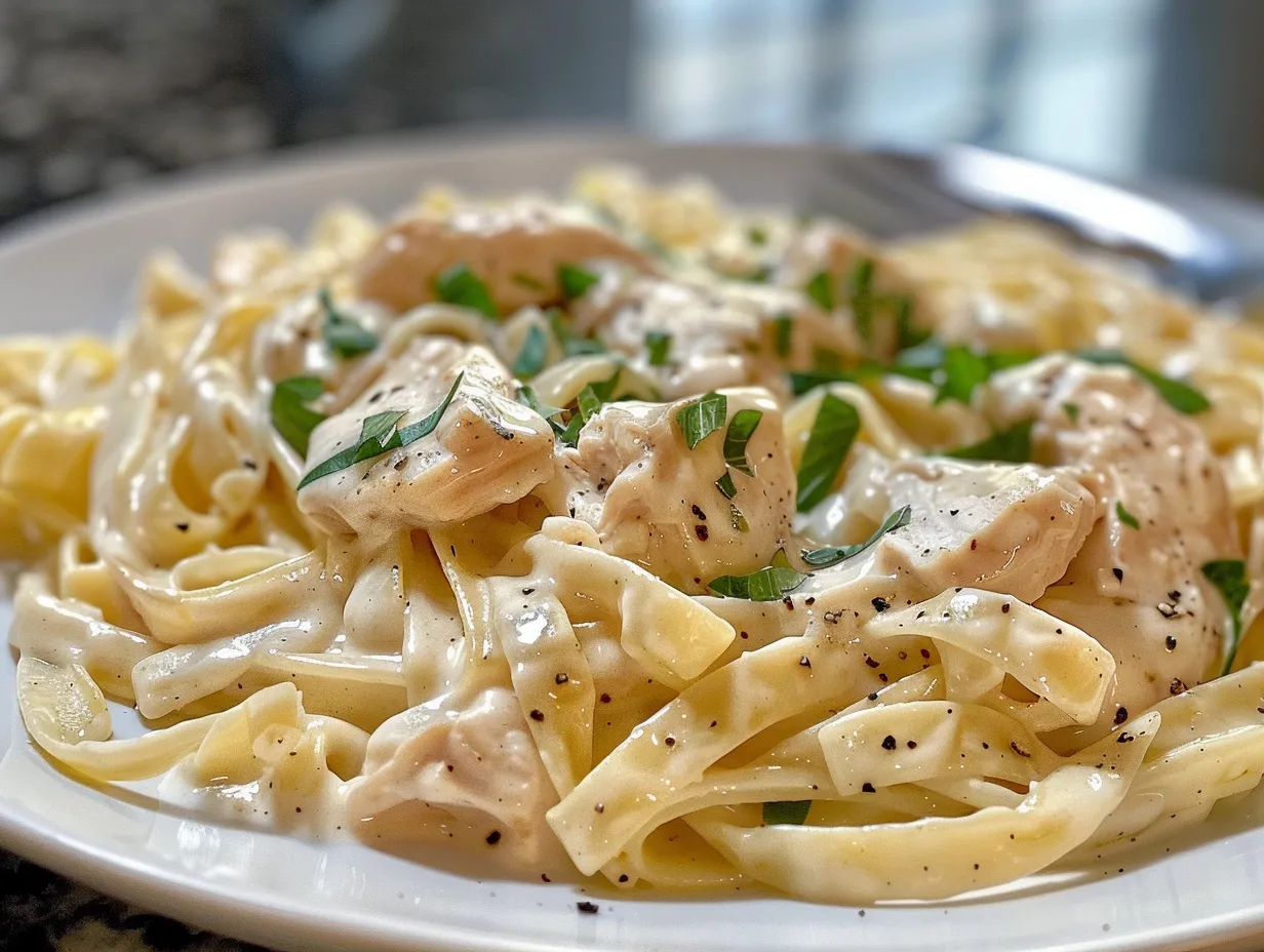 Delicious Creamy Chicken Alfredo Pasta