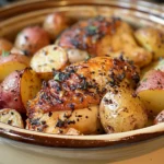 Delicious Crockpot Garlic Parmesan Chicken and Potatoes