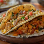 Delicious Queso Chicken Tacos