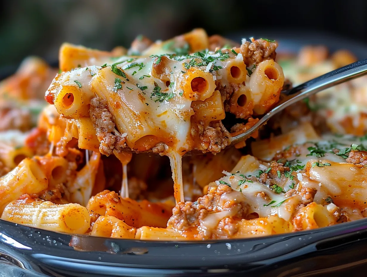 Delicious Slow Cooker Baked Ziti