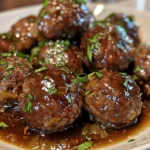 Delicious Slow Cooker Salisbury Steak Meatballs