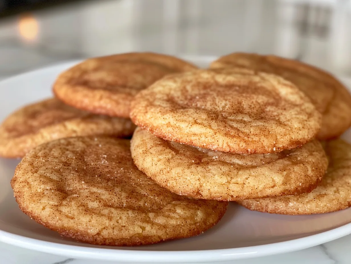 Golden Snickerdoodles on a Plate