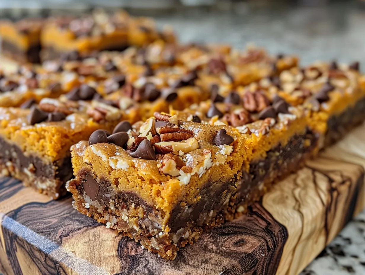 Irresistible Pumpkin Magic Bars Display