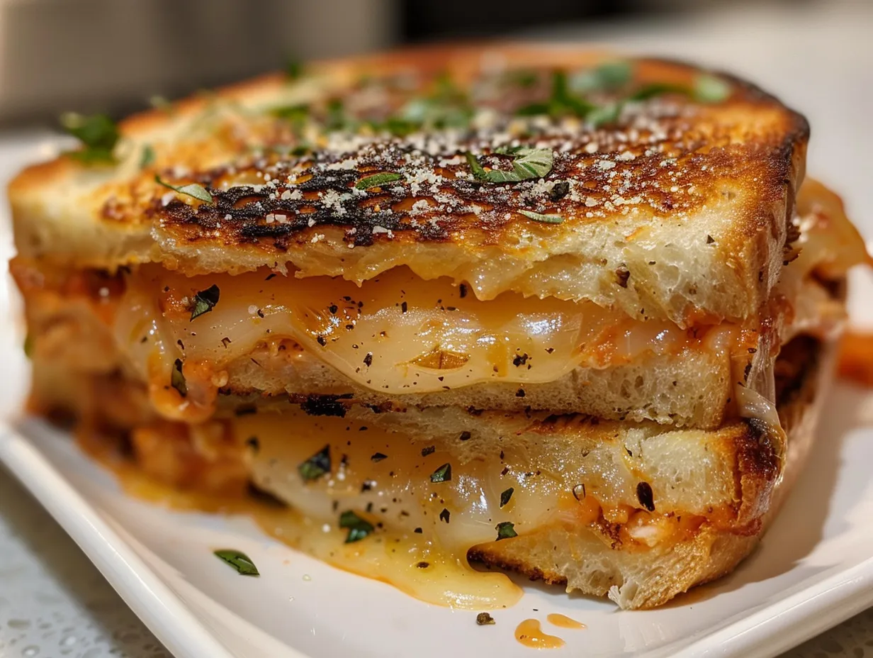 Mouthwatering Chicken Parmesan Grilled Cheese