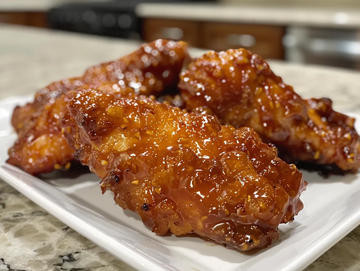 Mouthwatering Honey Mustard Chicken on a Plate