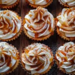 Overhead Shot of Delicious Caramel Apple Dessert Cups