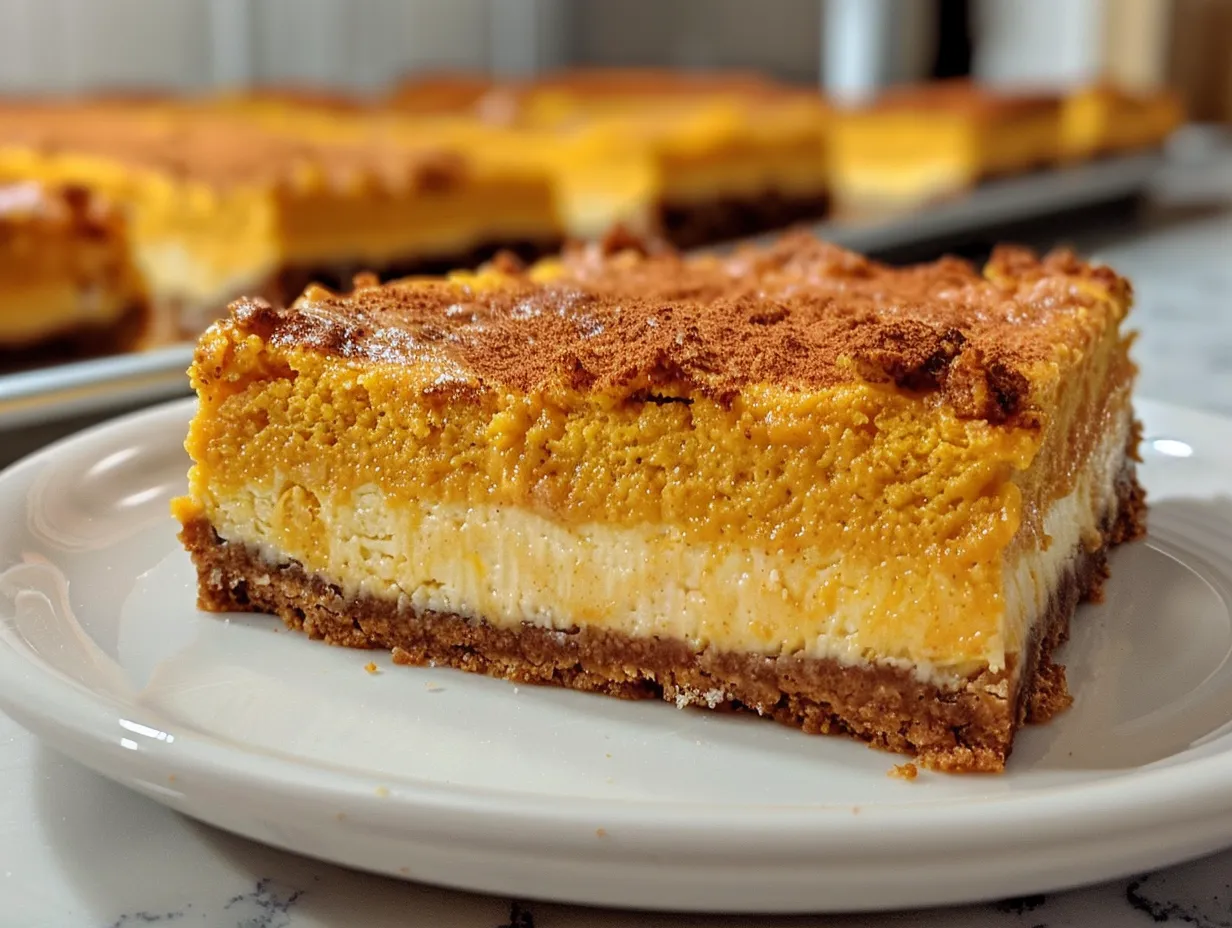 Pumpkin Cheesecake Bars Delicious