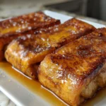 Pumpkin French Toast Roll-Ups stacked on a plate
