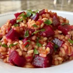 Vibrant Beet Farro Risotto