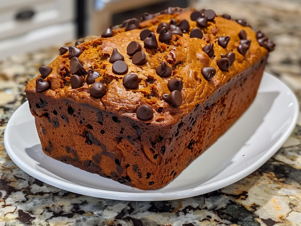 Warm and Delicious Pumpkin Chocolate Chip Bread