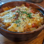 A Bowl of Delicious Vegetarian Lasagna Soup