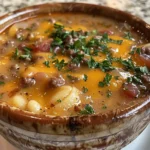 A Steaming Bowl of Cheeseburger Soup