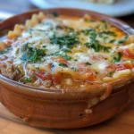 Bowl of Homemade Lasagna Soup
