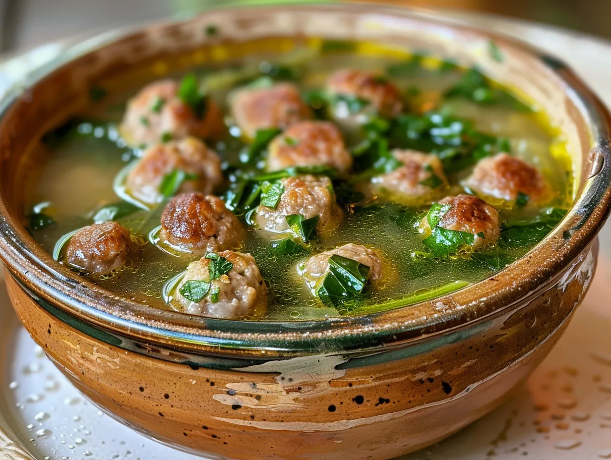 Bowl of Italian Wedding Soup