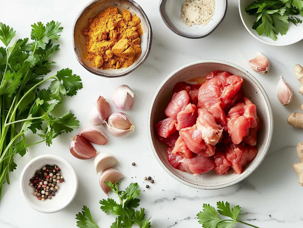 Ingredients for making delicious Butter Chicken