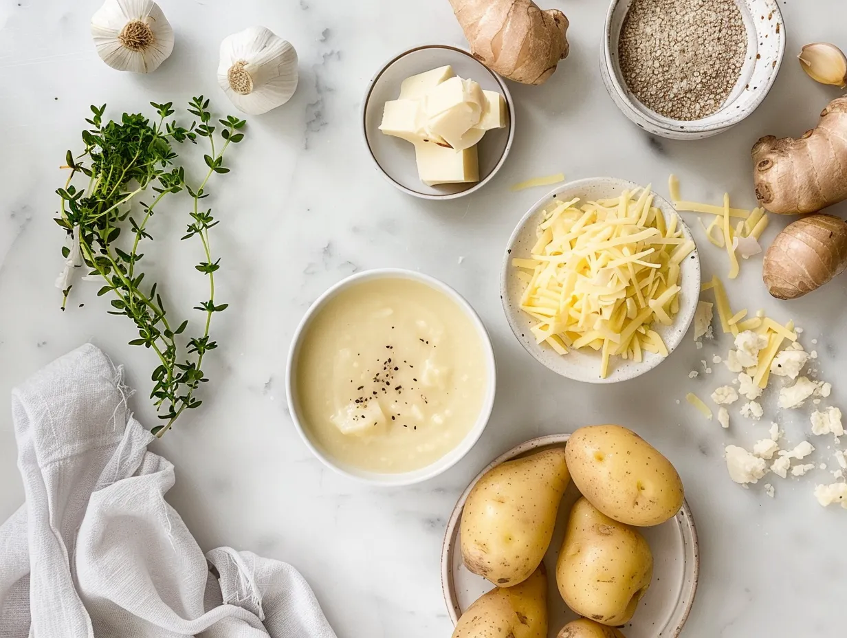 Ingredients for making Cheesy Potato Soup