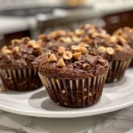 Chocolate Hazelnut Muffins Fresh Out of the Oven
