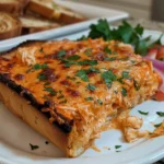 Close-up of Buffalo Chicken Dip on a plate