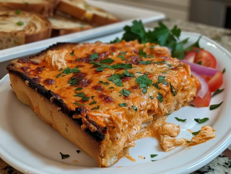 Close-up of Buffalo Chicken Dip on a plate