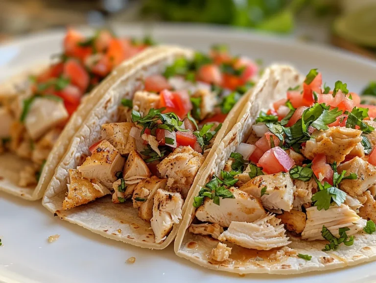Delectable Chicken Tacos Display