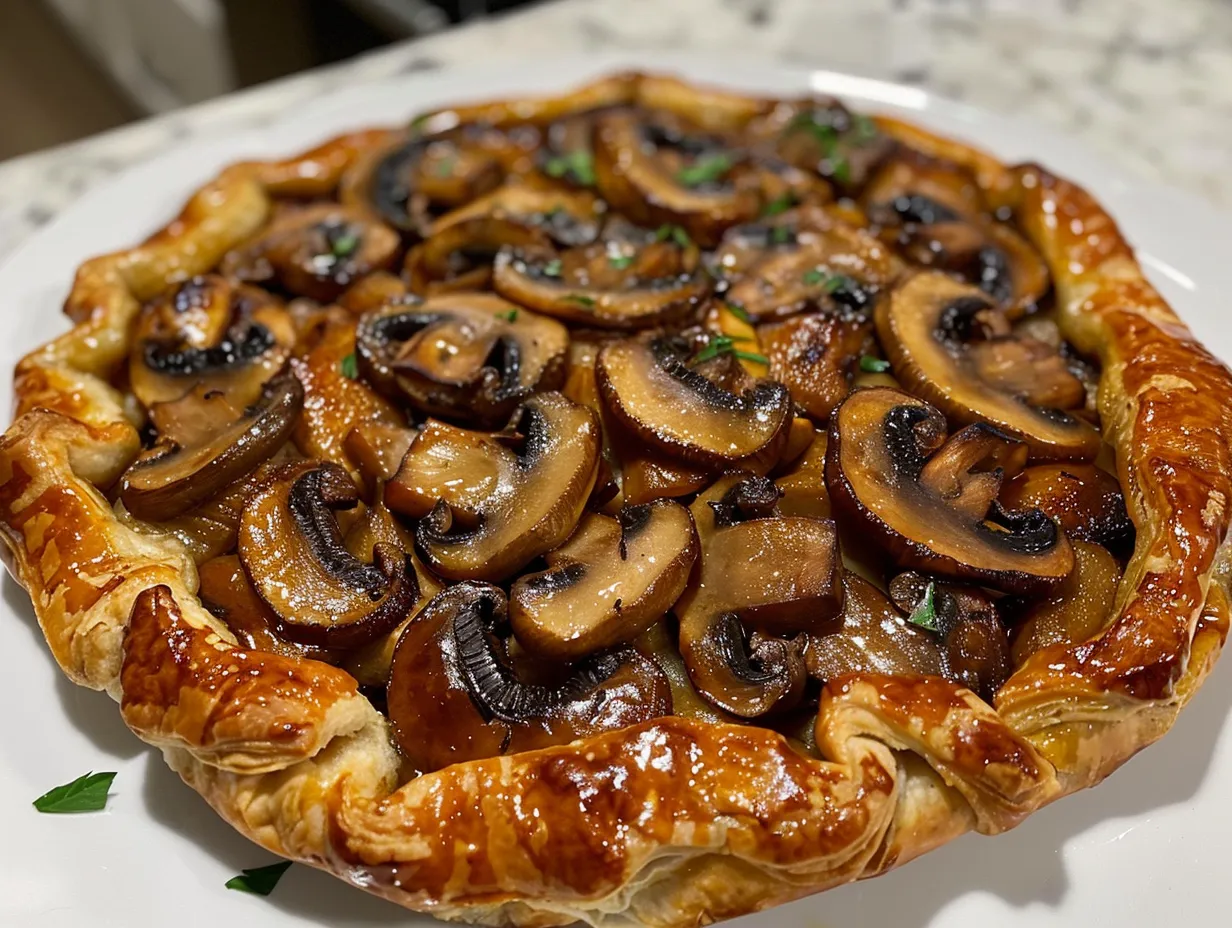 Delectable Mushroom Galette Ready to Eat
