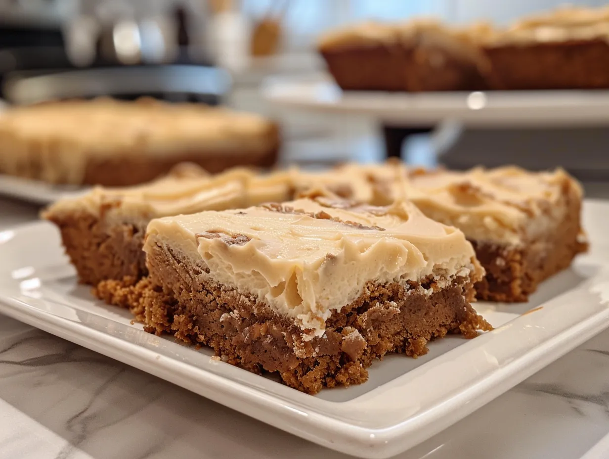 Delicious Blondies with Maple Cream Cheese Frosting