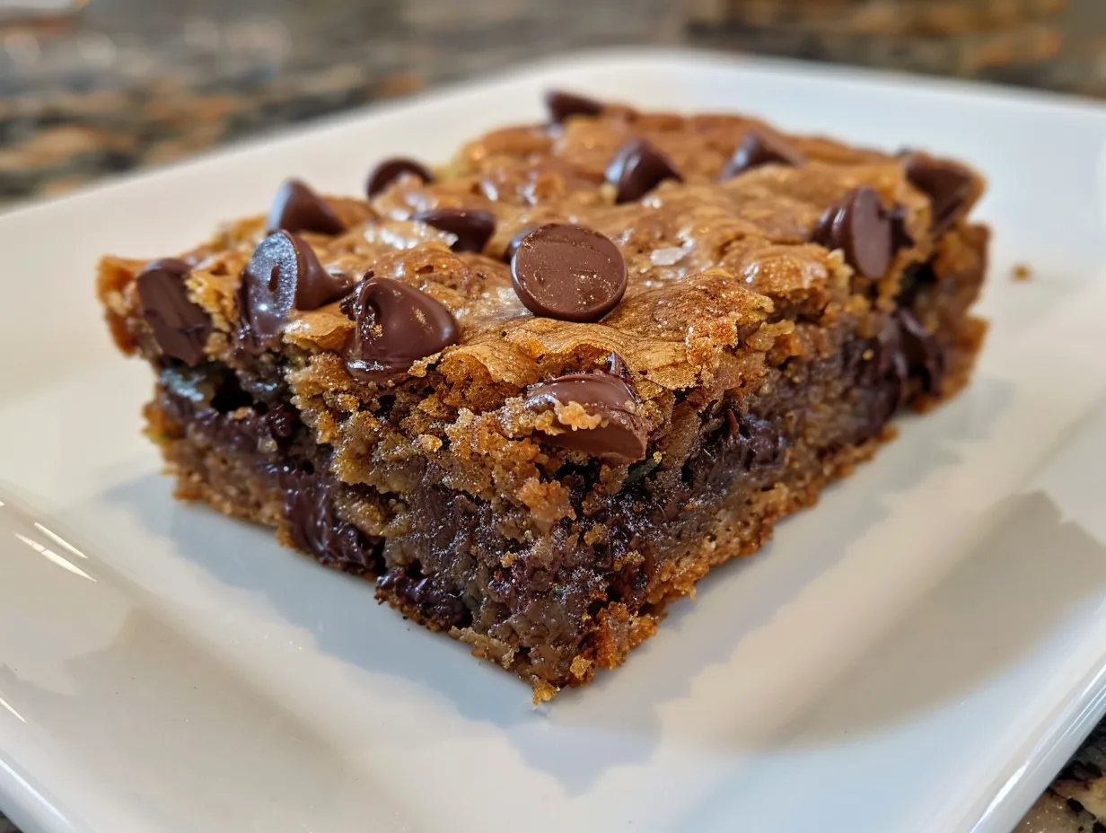 Delicious Chewy Chocolate Chip Zucchini Cookie Bars