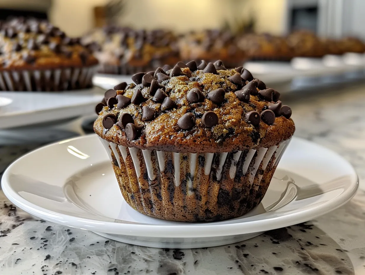 Delicious Chocolate Chip Zucchini Muffins