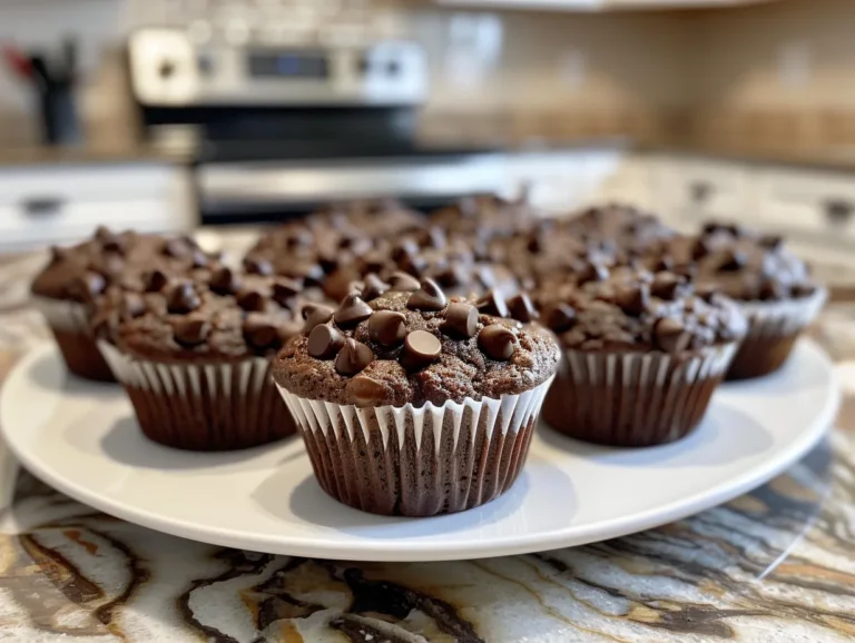 Delicious Chocolate Zucchini Muffins on Display