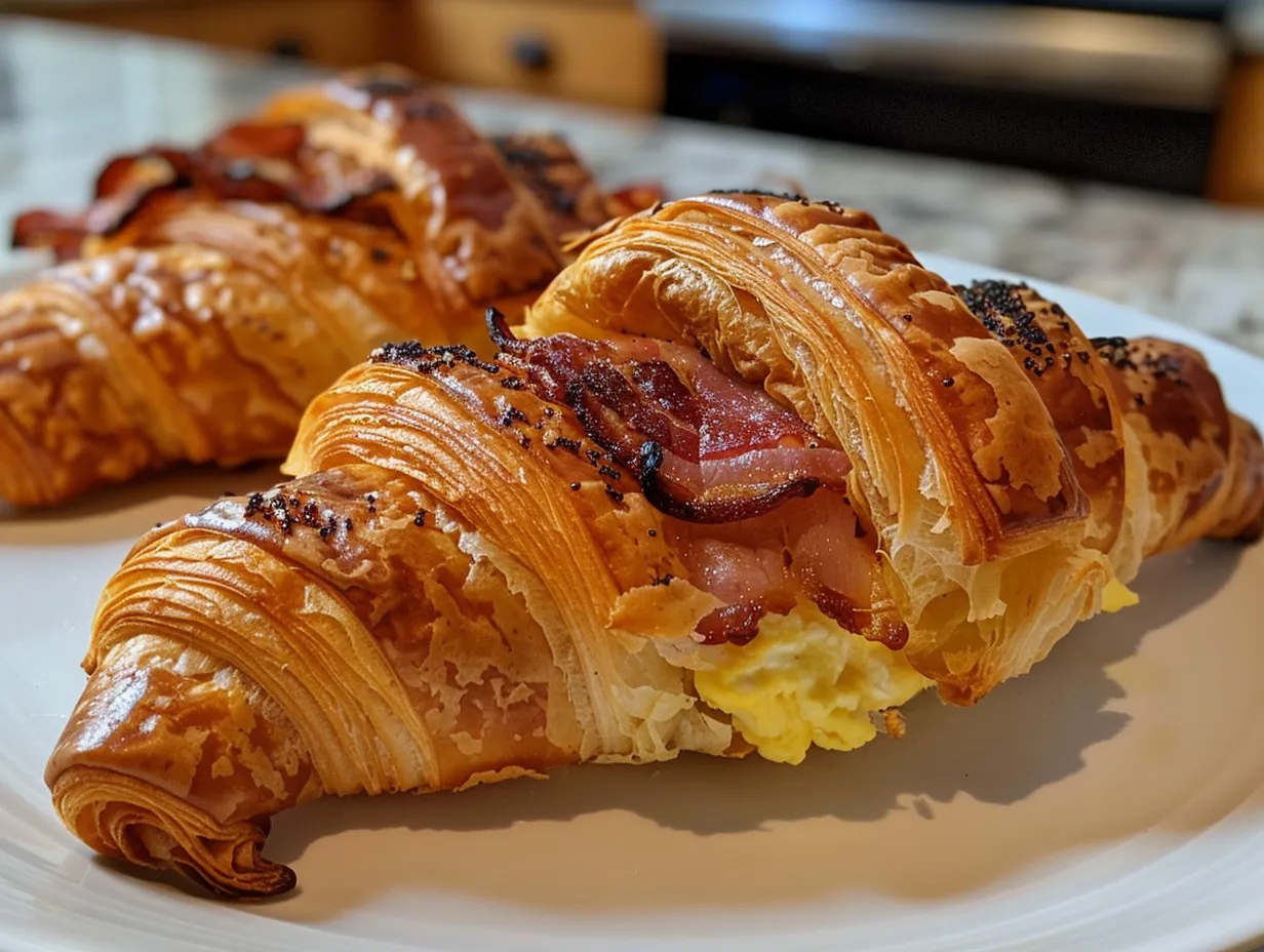 DELICIOUS CROISSANT BREAKFAST SANDWICH