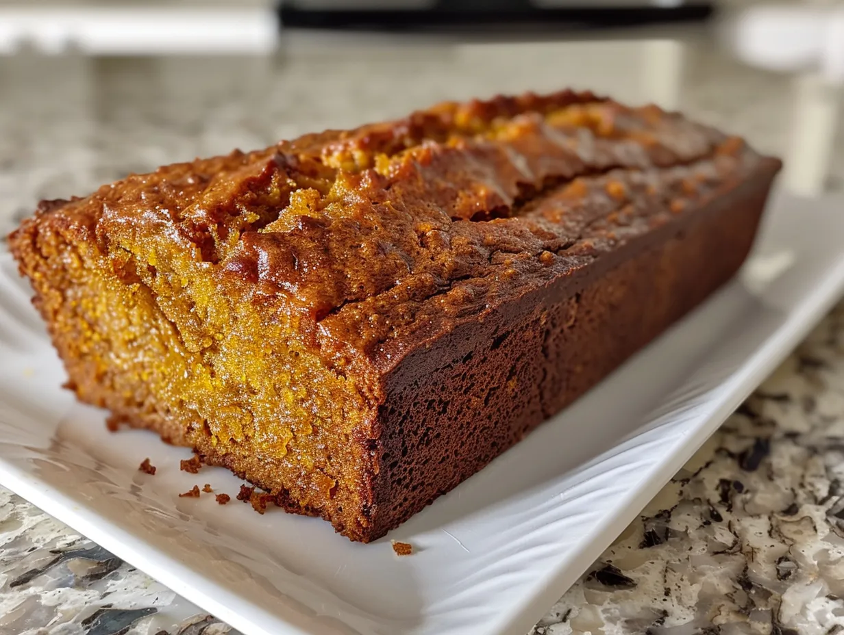 Delicious Pumpkin Banana Bread Fresh Out of the Oven