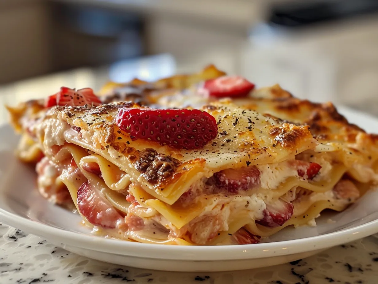 Delicious Strawberry Lasagna