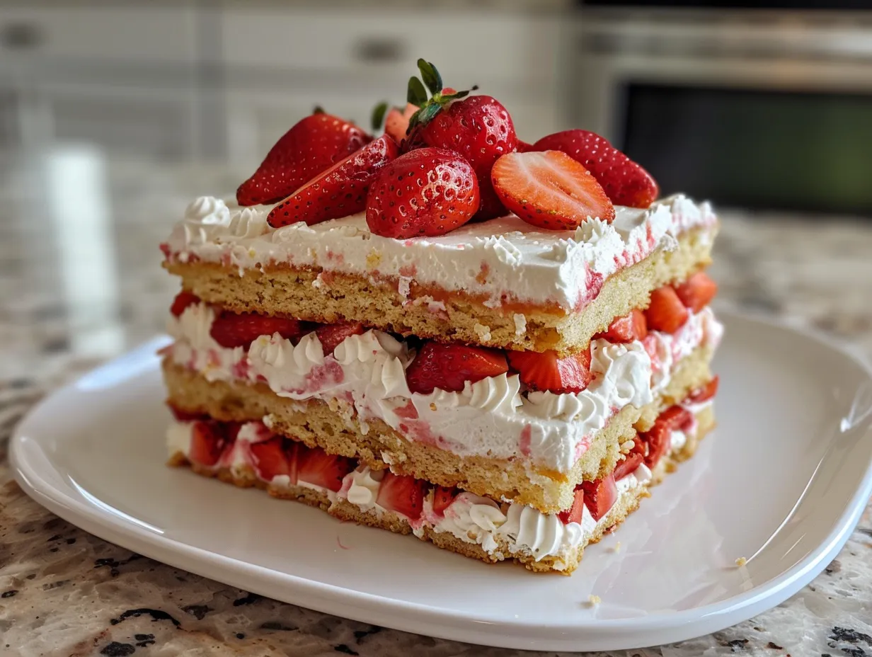 Delicious Strawberry Shortcake Cake