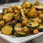 Delicious Zucchini Chickpea Skillet Ready to Serve