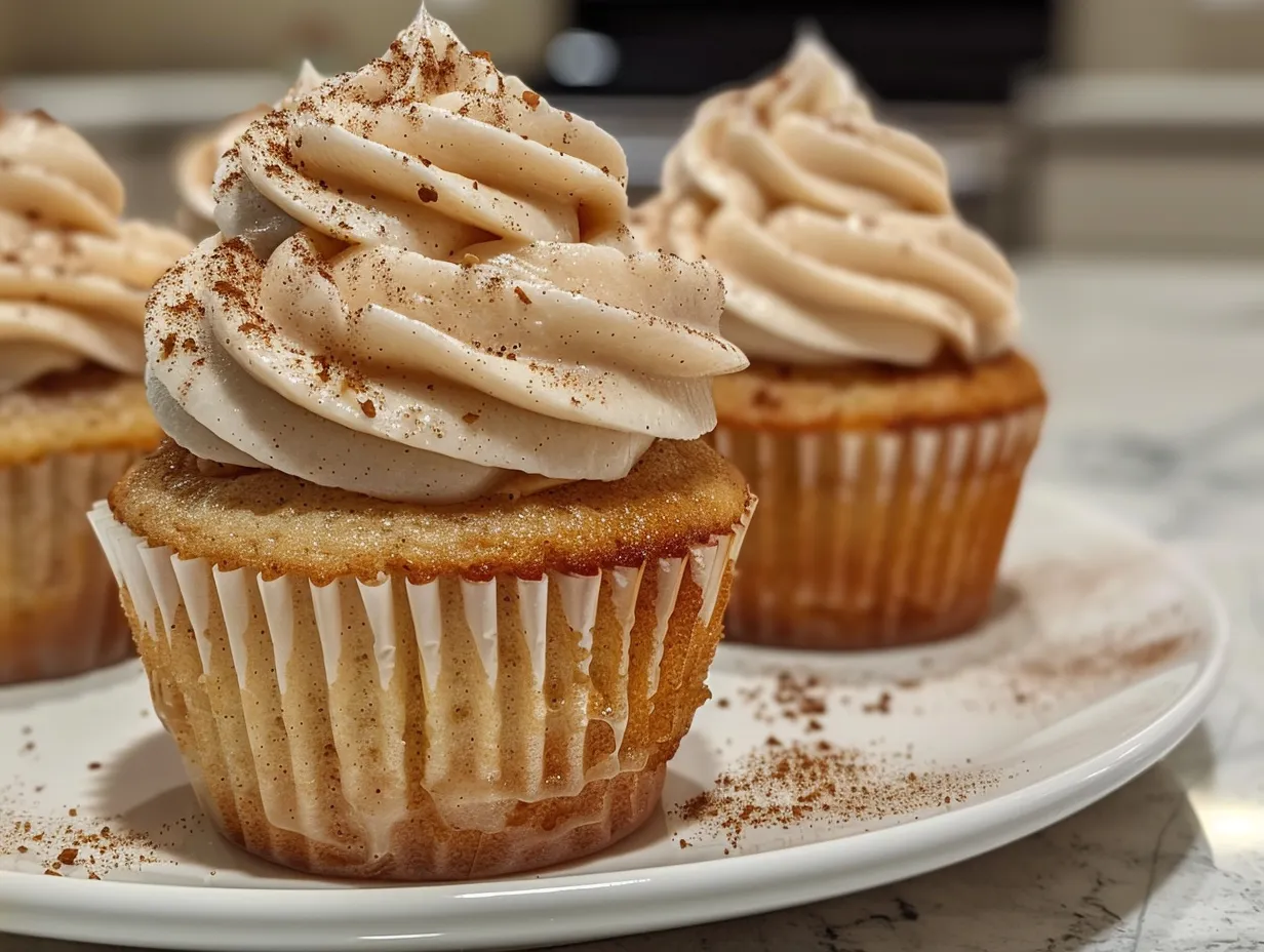 Homemade Apple Pie Cupcakes with Cinnamon Cream Cheese Frosting