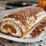 Delightful Pumpkin Cannoli Cake Roll