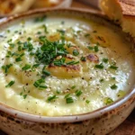 Heartwarming Bowl of Roasted Garlic Potato Soup