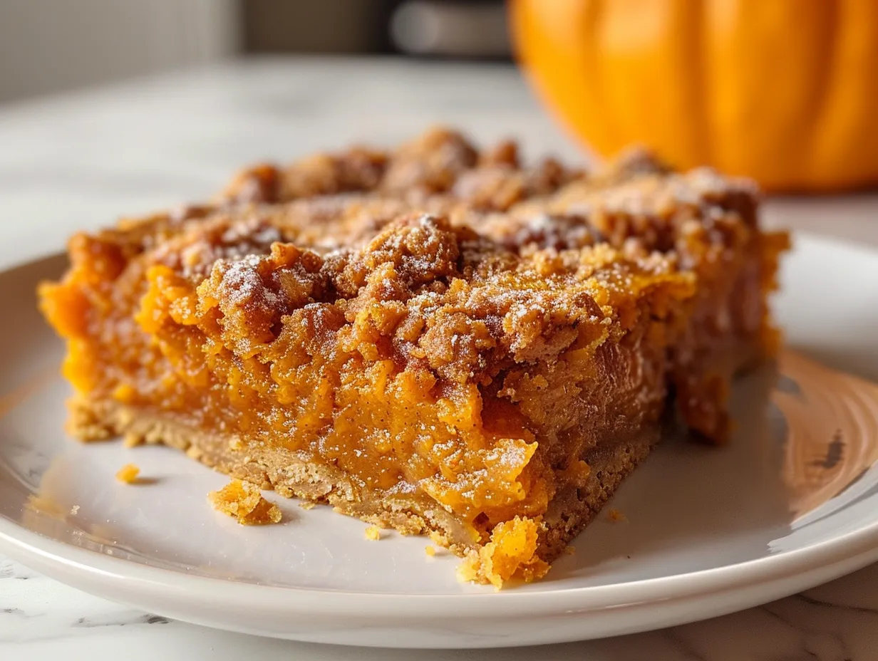 Delicious homemade pumpkin dump cake