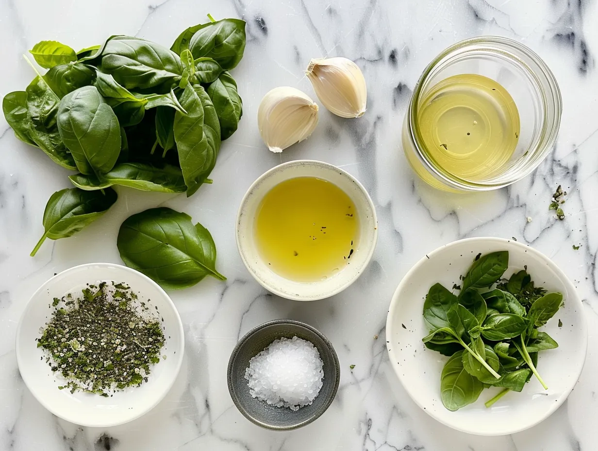 Ingredients for making homemade Italian Wedding Soup, including ground meat, vegetables, pasta and spices.