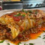 Lentil Bolognese Stuffed Cabbage Rolls - A Delicious Twist on a Classic