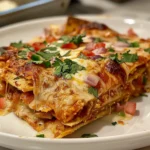 Plate of Chicken Enchilada Nachos