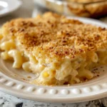 Southern Baked Mac and Cheese on a Plate