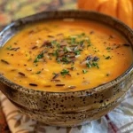 Warm and inviting bowl of Pumpkin Wild Rice Soup