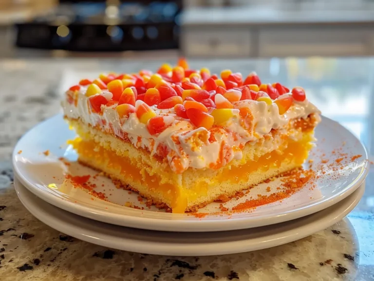 Candy Corn Poke Cake Overview